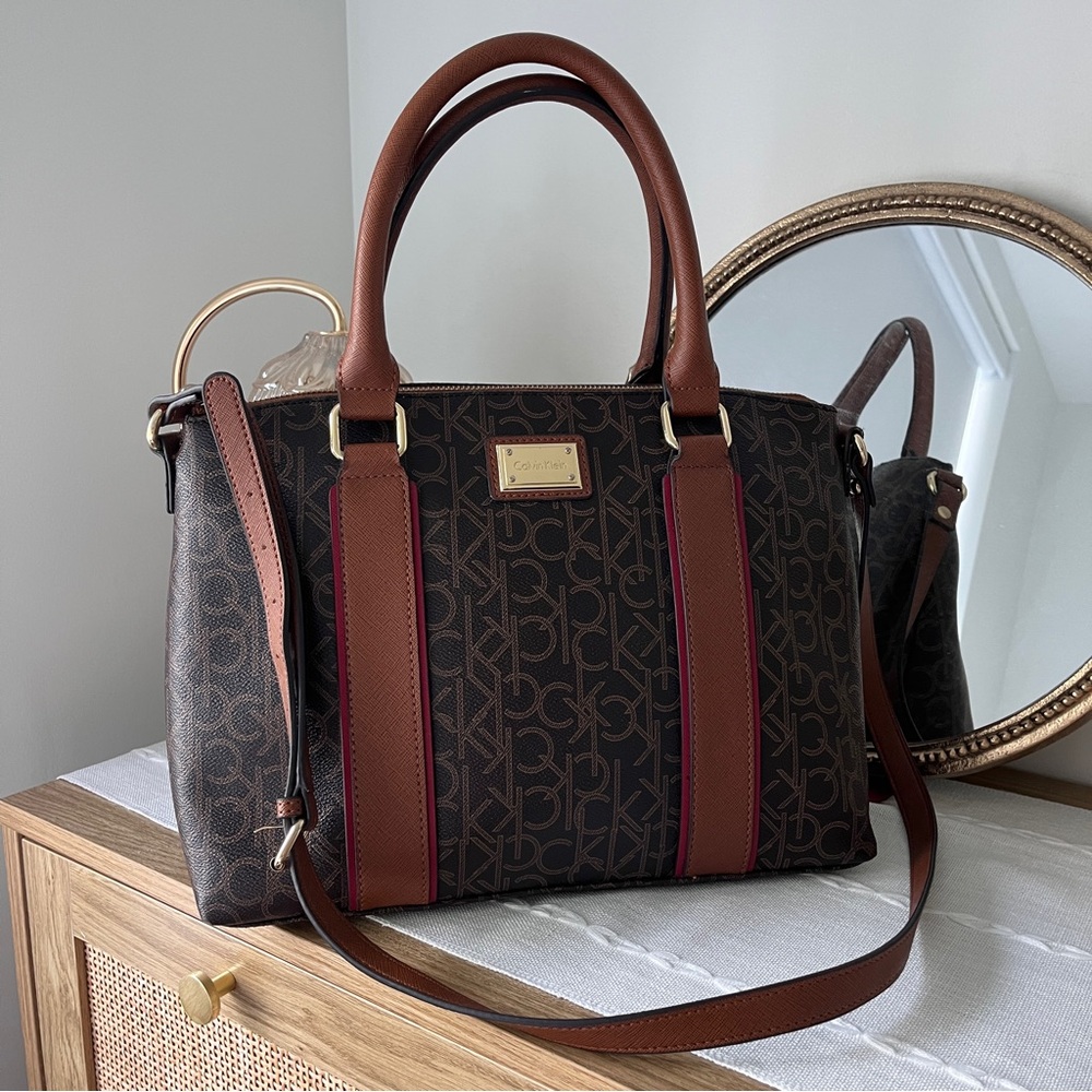 Calvin Klein Brown Monogram Bag